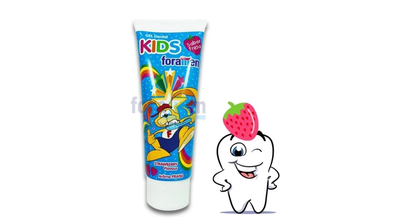 Foramen Kids Dental Gel – Strawberry Flavour Toothpaste for Children