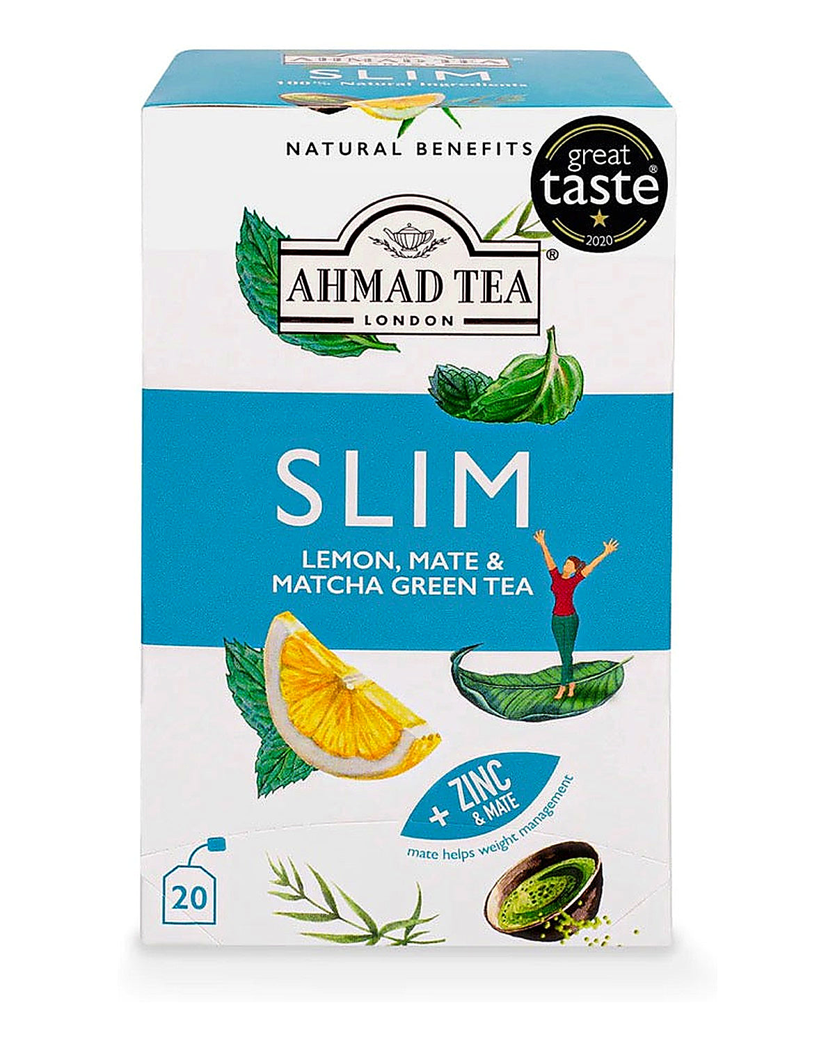 Ahmad Lemon, Mate & Matcha Green Tea "Slim".