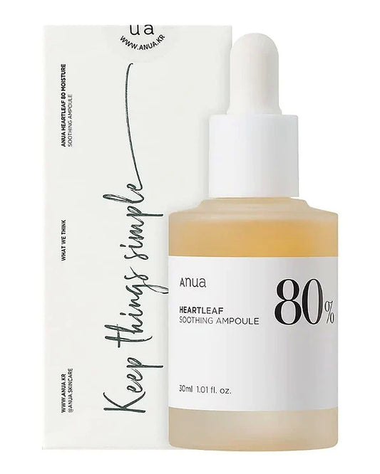 ANUA HEARTLEAF 80% AMPOULE 30ML أنوا هارت ليف 80٪ أمبولة