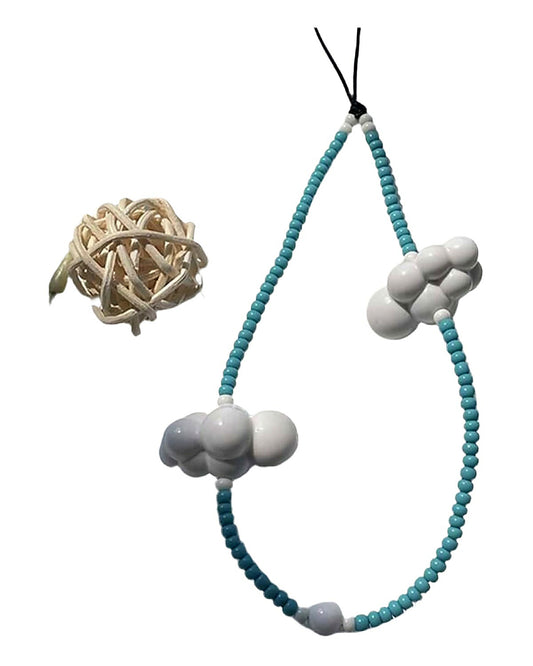 Blue skies phone charm.