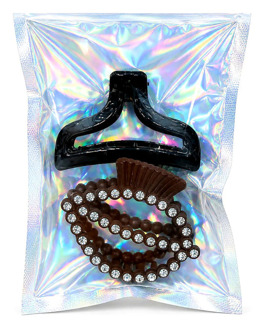 Brown Summer Leaf Hair Clip Set
