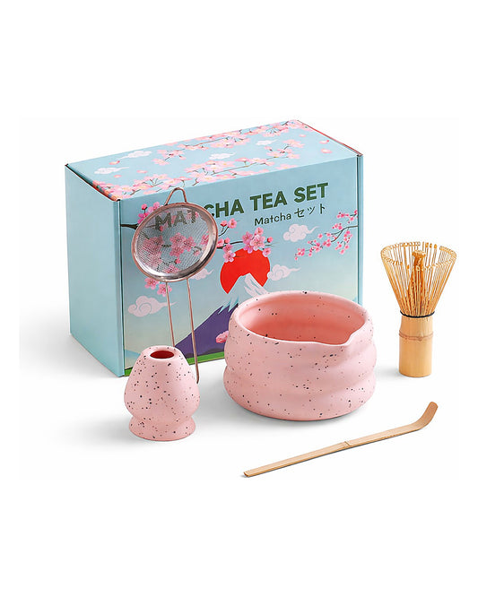 Cotton candy matcha ceremony set