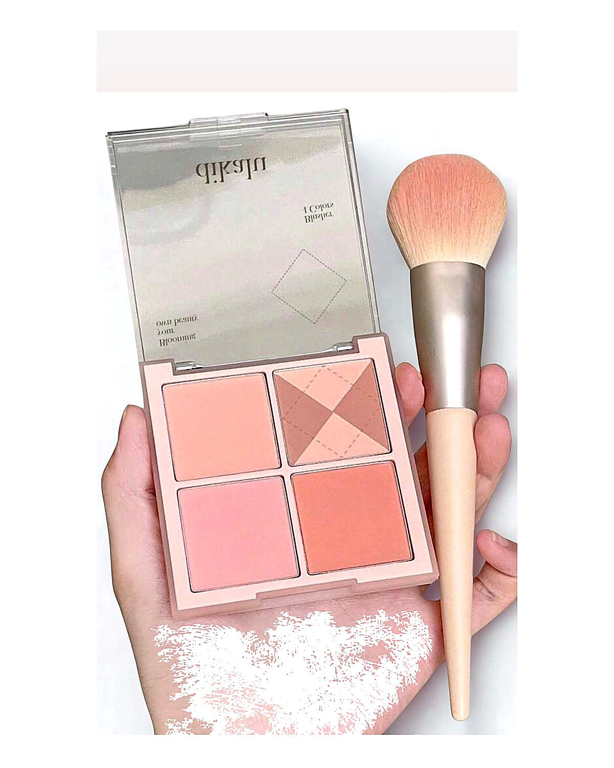 DIKALU 4-Color Blush & Highlight Palette  Multi-Use Face Makeup Palette