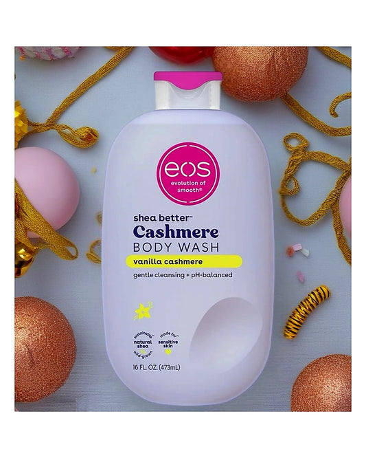 EOS vanilla cashmere body wash.