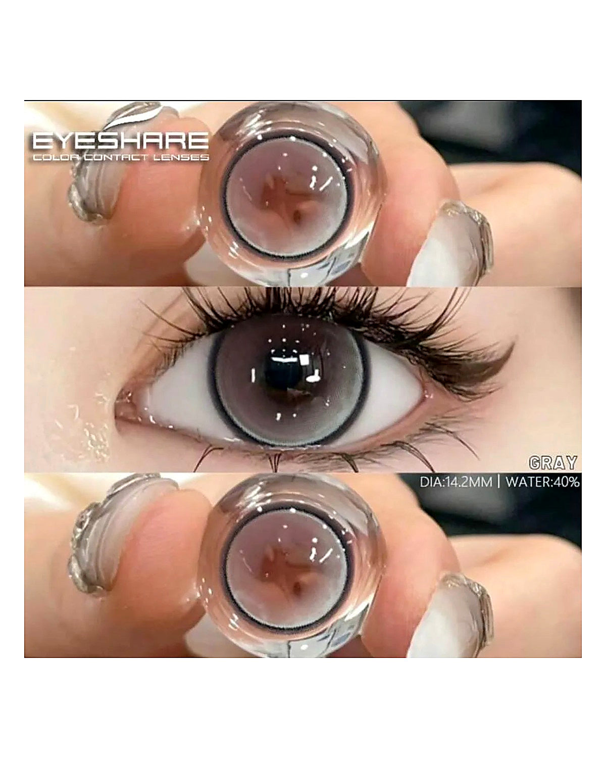 EYESHARE Prague Gray Yearly Colored Contact Lenses