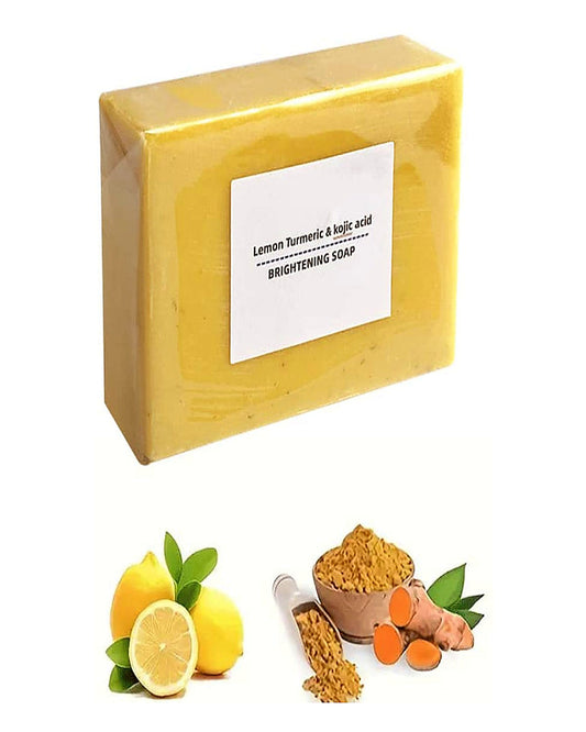 Handmade Cold pressed Kojic acid, turmeric & lemon soap