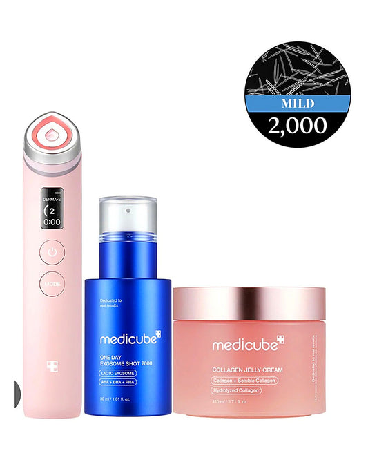 Medicube Age-R Booster Pro Set  Exosome Shot 2000 Serum + Collagen Jelly Cream