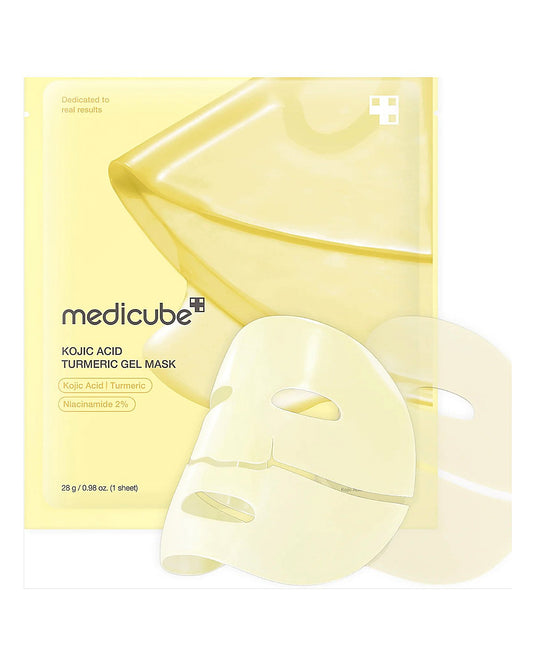 MEDICUBE KOJIC ACID TURMERIC BRIGHTENING GEL MASK .