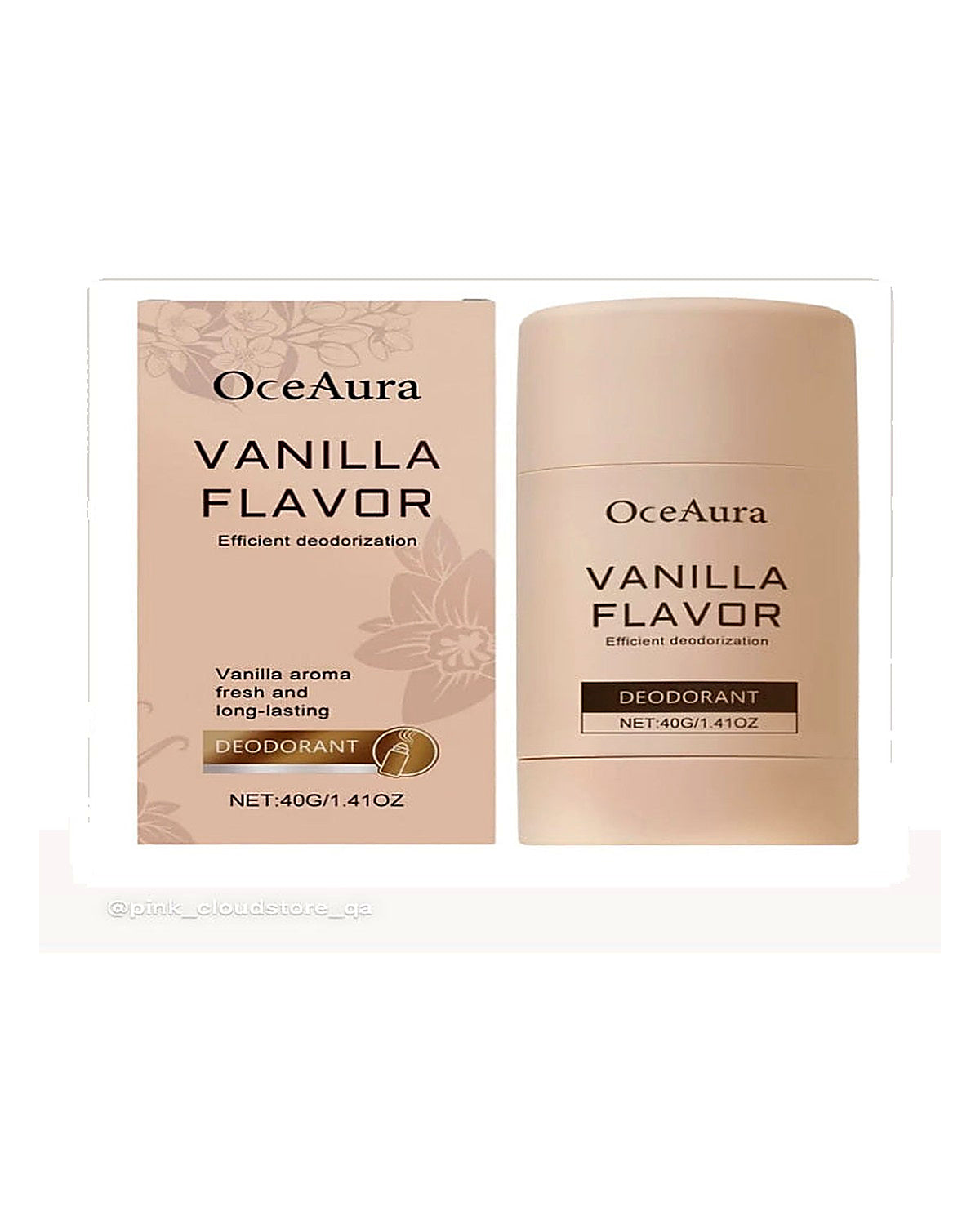 Natural vanilla deodorant. Aluminum and paraben free