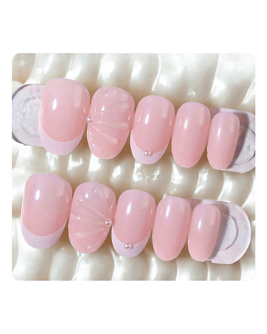 Pearl Seashell Luxury Press-On Nails