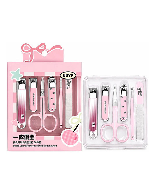 Pink Bow 6-Piece Manicure Set