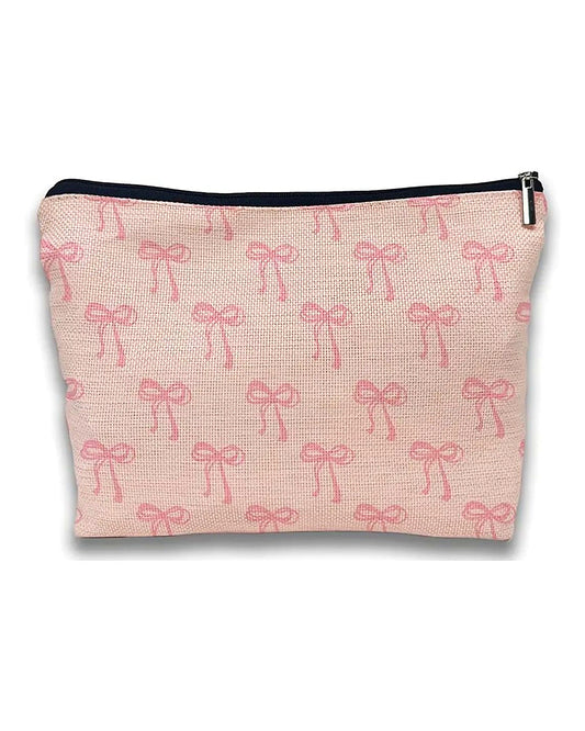 PINK BOW MAKE UP BAG