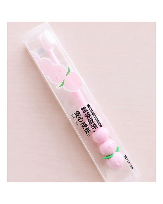 Pretty Peach Korean Toothbrush – Soft Bristles