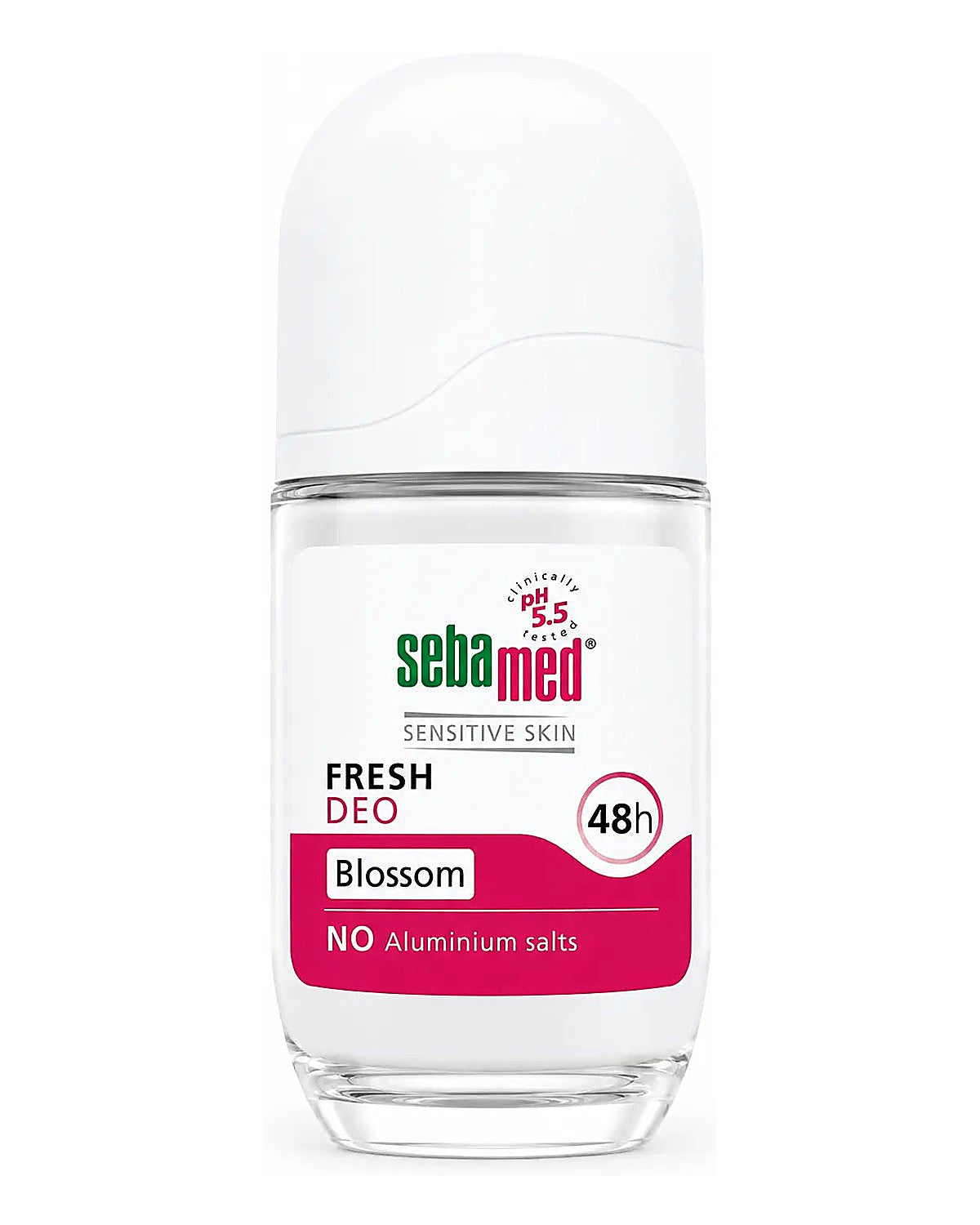 Sebamed Fresh Deo Blossom Roll-On – Aluminum-Free 48h Protection
