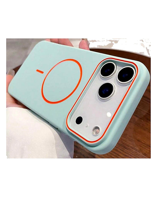 Soft Matte MagSafe Silicone Case  Baby Turquoise (17 pro)