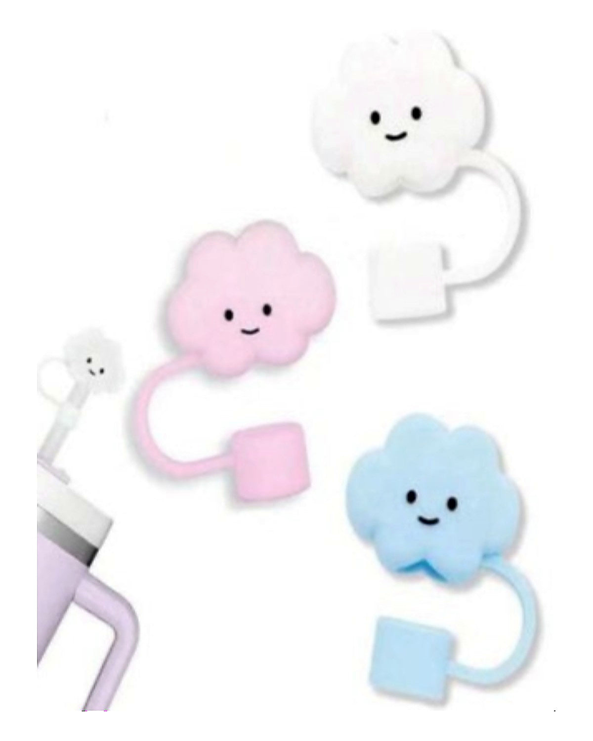 Mini cloud straw cover (3pcs)